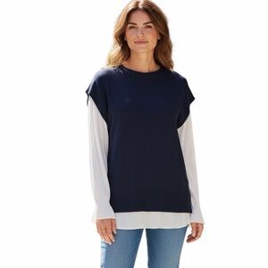 Sioni Milano Women’s Layered Sweater Size M